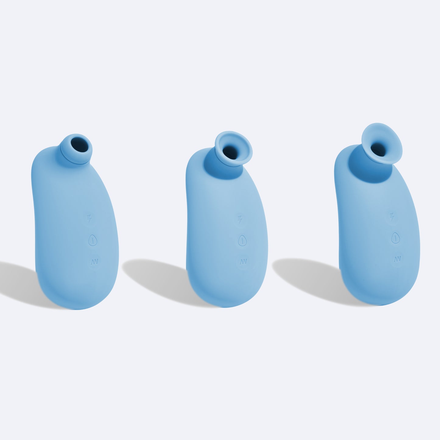 ~*~Colour~*~Romantic Blue---~*~Kleur~*~Hemels Blauw---~*~Caption~*~Our CHI Air Suction Vibrator comes with 3 interchangeable suction heads---