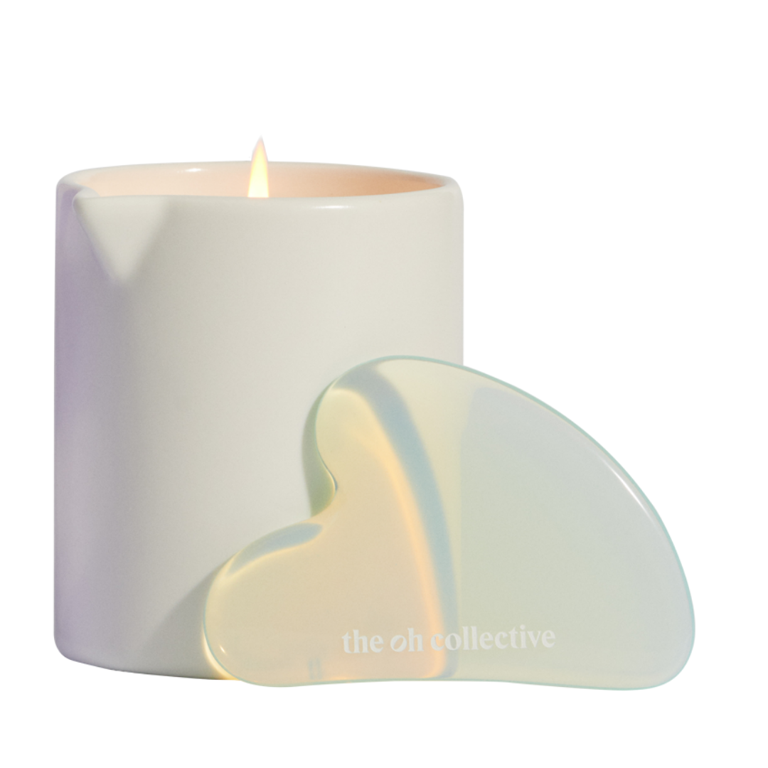Rub Me Tender | Massage Candle & Gua Sha