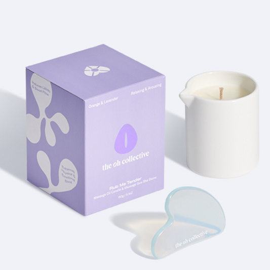 Rub Me Tender | Massage Candle & Gua Sha