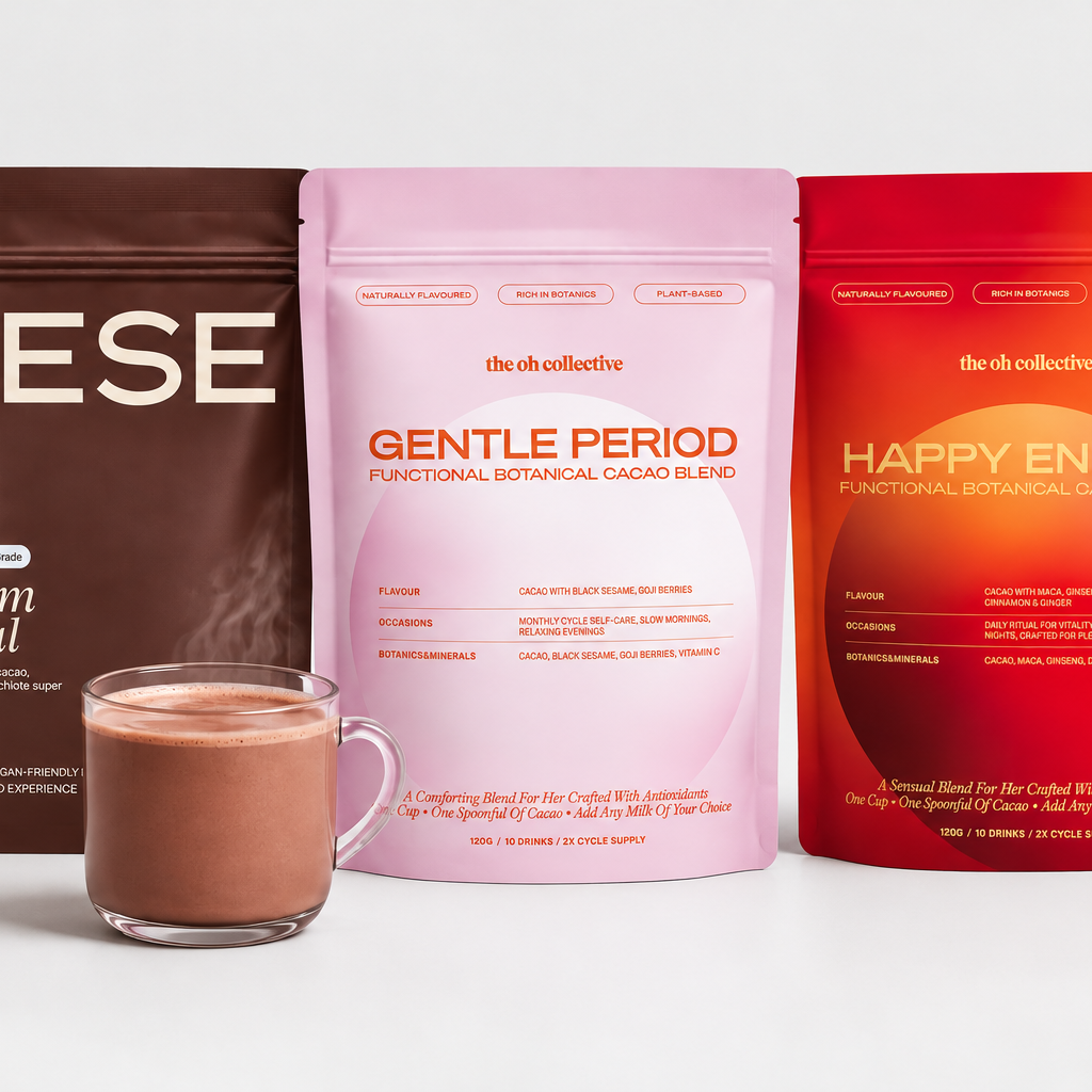 Cacao Ritual Trio: EESE Dream Ritual, Gentle Period Cacao and Happy Ending Cacao