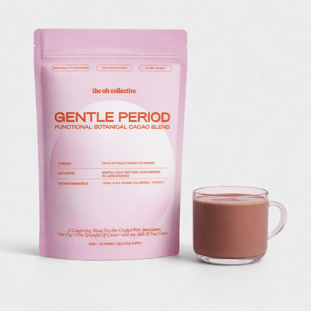 Gentle Period Cacao pouch – botanical hot cacao drink