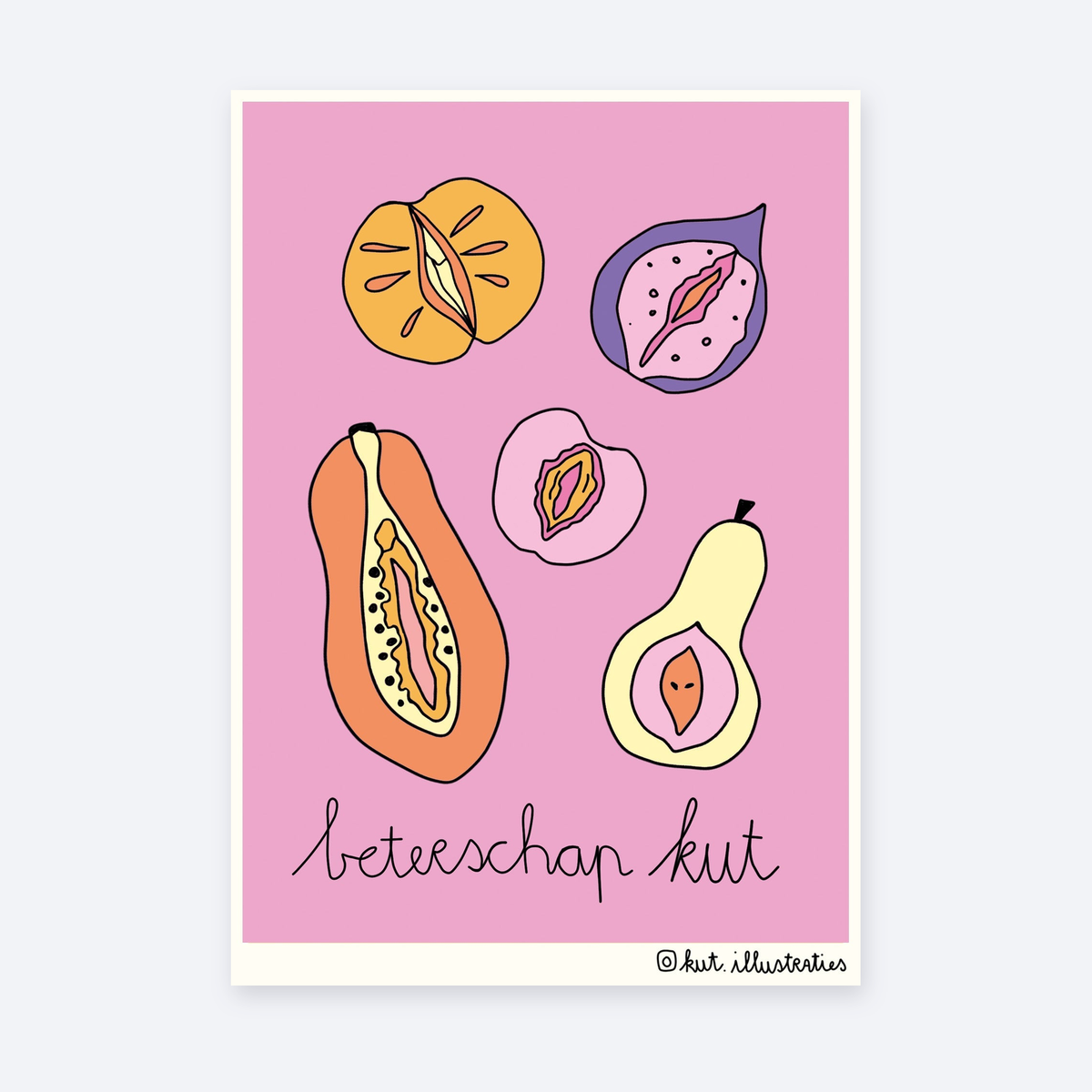 Beterschap Kut - A6 Postkaart on a pale grey background