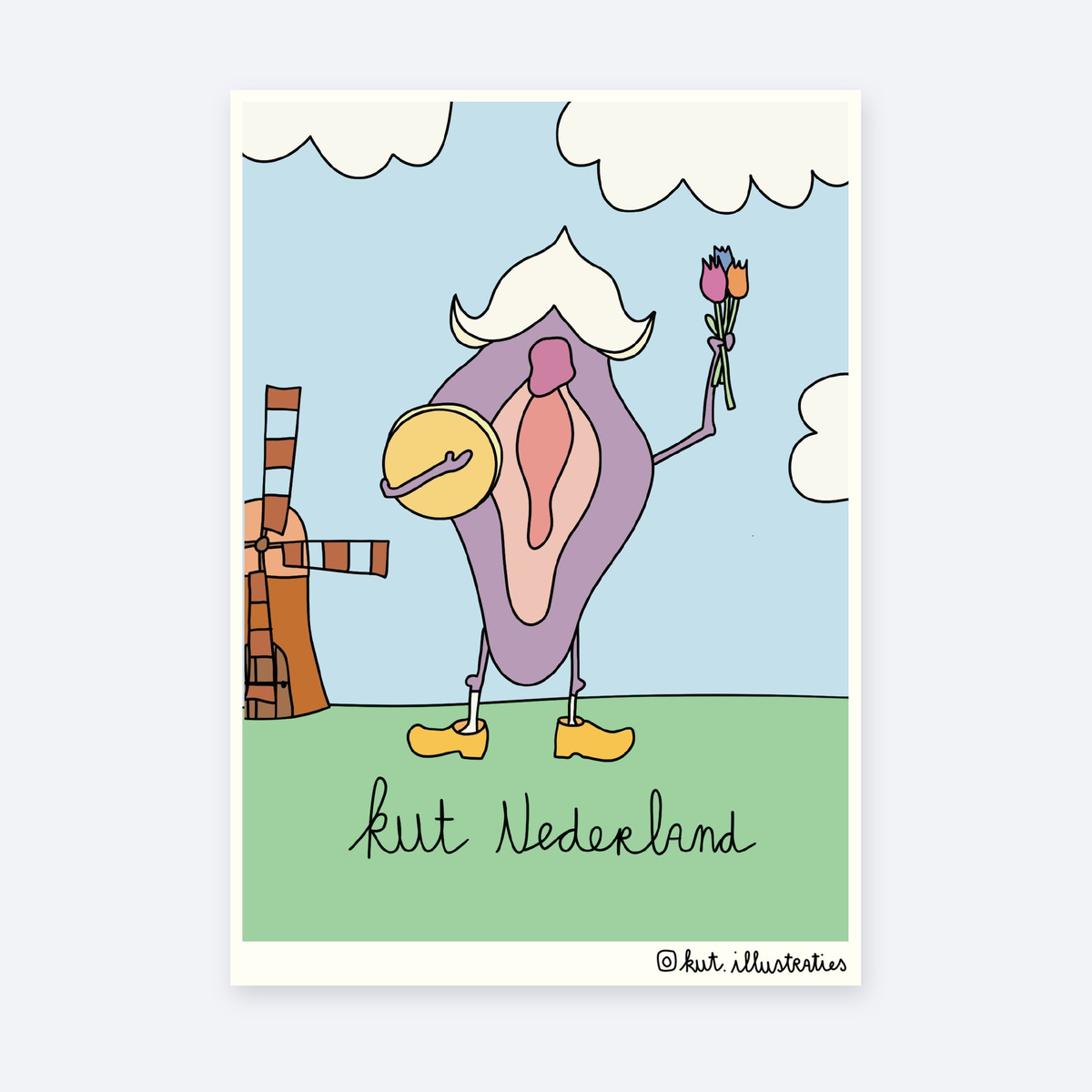 Kut Nederland- A6 Postkaart on a pale grey background