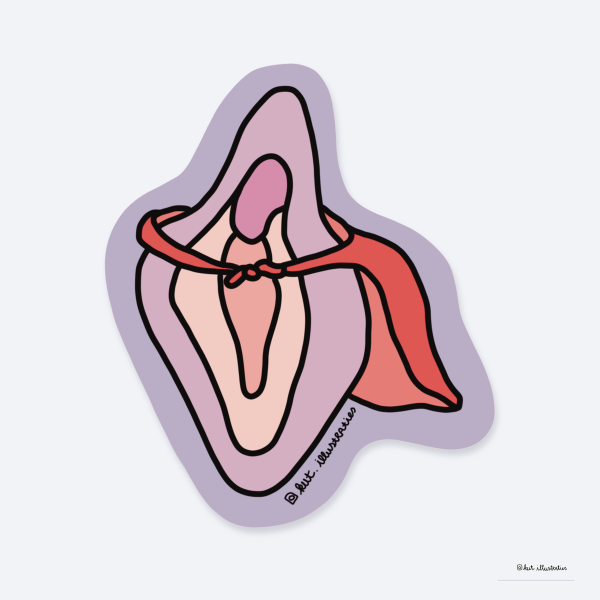 KUT STICKER - Super Kut on a pale grey background