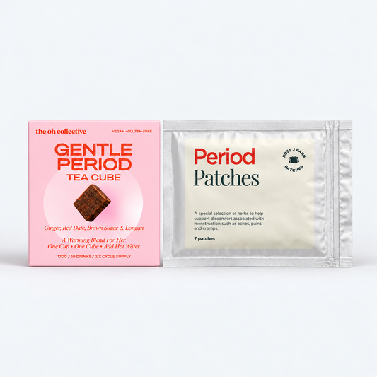 Period Tea and Ross J. Barr Period Patches shown at the same height